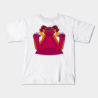 The red devil smiled sinisterly Kids T-Shirt